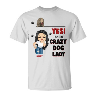 Dog Lovers Chibi Girl Custom T-Shirt - Gift for Dog Lovers - Thegiftio UK