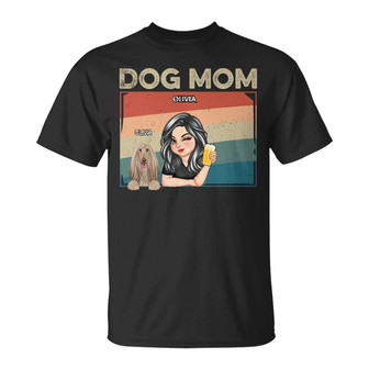 Dog Mom Funny Gift Personalized T Shirt - Dog Lovers Gift - Thegiftio UK