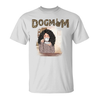 Dog Mom Leopard Pattern Personalized T-Shirt - Gift for Mom - Thegiftio UK