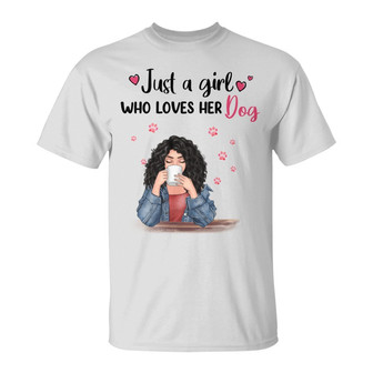 Dog Mom Loves Her Dog Custom T-Shirt - Gift for Dog Moms - Thegiftio UK