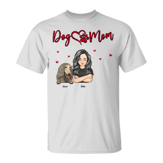 Dog Mom Personalized T-Shirt - Gift for Dog Lovers - Thegiftio UK