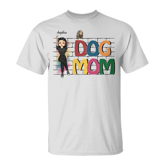 Dog Mom Personalized T-Shirt - Gift for Dog Lovers - Thegiftio UK