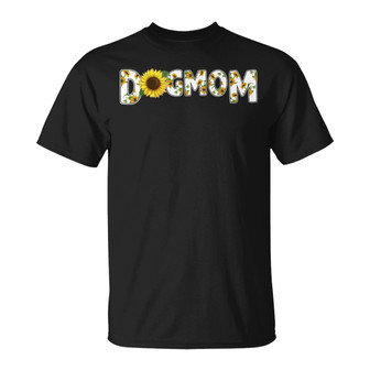 Dog Mom Sunflower Slogan Custom T-Shirt - Gift for Dog Moms - Thegiftio UK