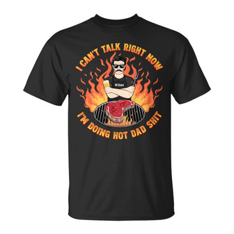 Doing Hot Dad Stuff Personalized T Shirt - Gift for Dad - Thegiftio UK