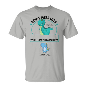 Don’t Mess With Grandmasaurus Custom T-Shirt - Grandma Gift - Thegiftio UK