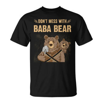 Don’t Mess With Papa Bear Custom T-Shirt - Gift for Dad - Thegiftio UK