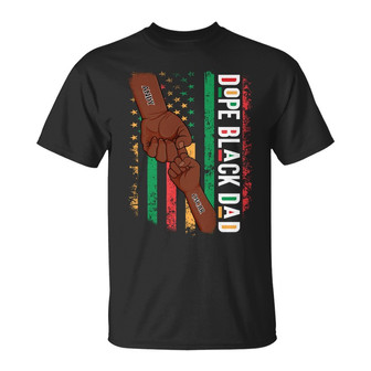 Dope Black Dad Personalized T-Shirt - Gift for Father - Thegiftio UK
