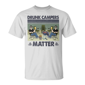 Drunk Campers Matter Custom T-Shirt - Gift for Camp Besties - Thegiftio UK