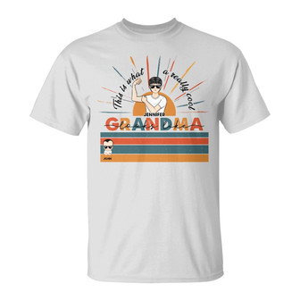 Family A Really Cool Grandma Looks Like Custom T-Shirt - Thegiftio UK