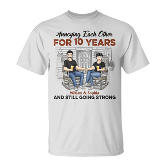 Family Couple Annoying Each Other Custom T-Shirt - Thegiftio UK