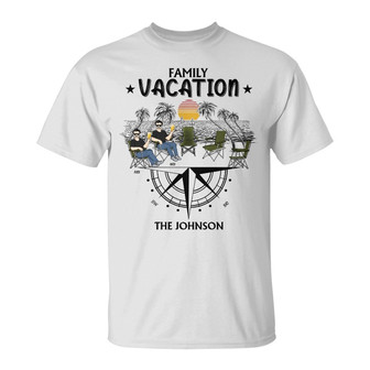 Family Vacation Compass Personalized T Shirt - Family Gift - Thegiftio UK