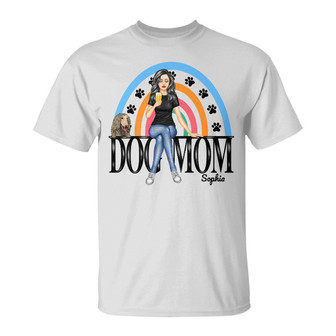 Fashion Girl Dog Mom Custom T-Shirt - Gift for Dog Lovers - Thegiftio UK