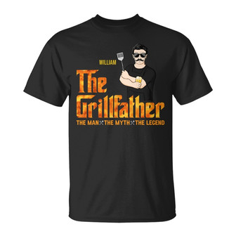 Father Grilling The Grillfather Custom T-Shirt - Thegiftio UK