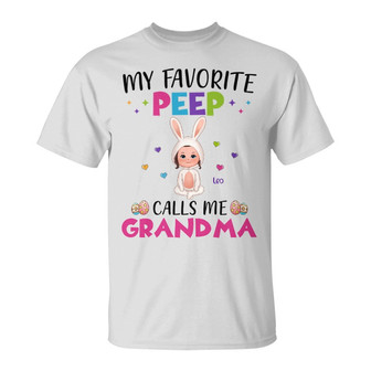 Favorite Peeps Call Me Grandma Custom T-Shirt - Easter Gift - Thegiftio UK