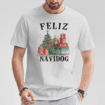 Feliz Navidog Custom T-Shirt - Christmas Gift for Dog Lovers - Thegiftio UK