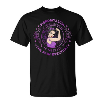 Fibromyalgia Warrior Strong Woman Custom T-Shirt - Gift - Thegiftio UK
