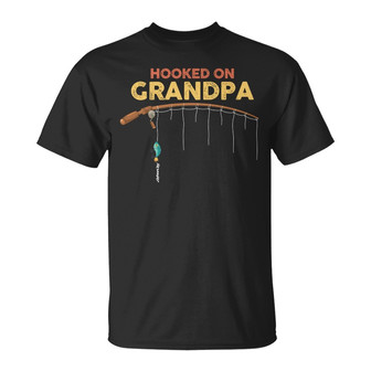 Fishing Hooked On Dad Personalized T-Shirt - Gift for Dad - Thegiftio UK