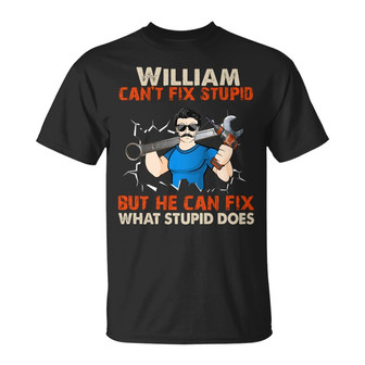 Fix Stupid Personalized T-Shirt - Funny Gift for Dad - Thegiftio UK