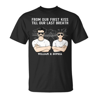 From Our First Kiss Road Custom T-Shirt - Anniversary Gift - Thegiftio UK