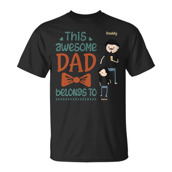 Funny Family This Awesome Dad Custom T-Shirt - Gift for Dad - Thegiftio UK