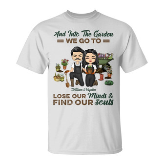 Garden Couple Find Our Souls Custom T-Shirt - Couples Gift - Thegiftio UK