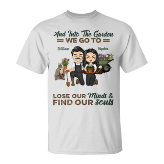 Garden Couple Find Our Souls Custom T-Shirt - Couples Gift - Thegiftio UK