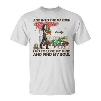 Garden Girl Who Loved Dogs Custom T-Shirt - Dog Lovers Gift - Thegiftio UK