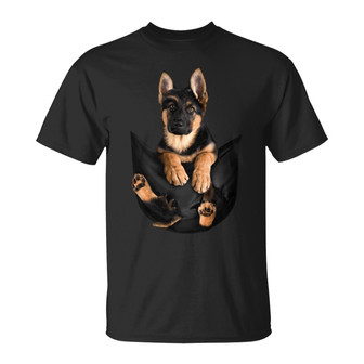 German Shepherd Dog Pocket Personalized T-Shirt - Thegiftio UK