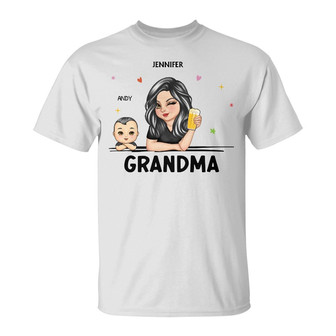 Grandma & Grandkids Funny Custom T-Shirt - Retirement Gift - Thegiftio UK