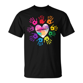 Grandma Colorful Heart Custom T-Shirt - Gift for Grandma - Thegiftio UK