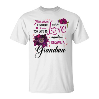 Grandma Falls In Love Again Custom T-Shirt - Grandma Gift - Thegiftio UK