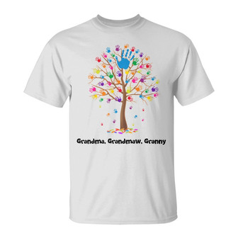 Grandma Kid Hands On Tree Custom T-Shirt - Gift for Grandma - Thegiftio UK