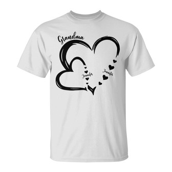 Grandma Mom Little Hearts Custom T-Shirt - Gift for Grandma - Thegiftio UK