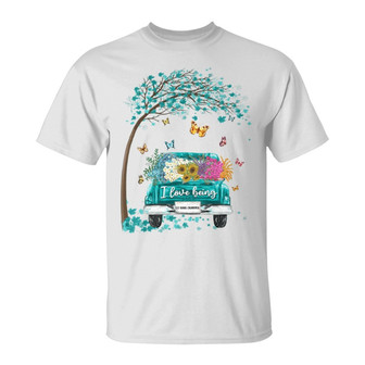 Grandma Truck Butterflies Custom T-Shirt - Gift for Grandma - Thegiftio UK
