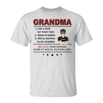 Grandma Wise Woman Personalized T-Shirt - Gift for Grandma - Thegiftio UK