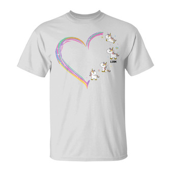 Grandmacorn Grandma Mom Heart Cute Unicorn Custom T-Shirt - Thegiftio UK
