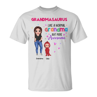 Grandmasaurus Doll Kids Personalized T-Shirt - Gift for Mom - Thegiftio UK