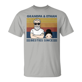 Grandpa And Granddaughter Grandson Besties Since Custom - Thegiftio UK