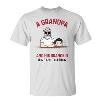 Grandpa And Grandkids Beautiful Thing Custom T-Shirt - Gift - Thegiftio UK