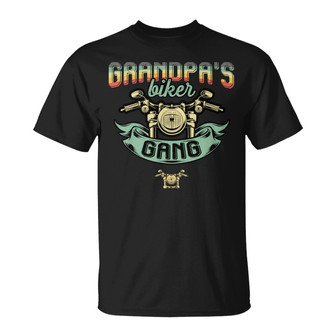 Grandpa Biker Gang Retro Custom T-Shirt - Gift for Grandpa - Thegiftio UK