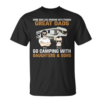 Great Dad Go Camping Custom T-Shirt - Gift for Dad - Thegiftio UK