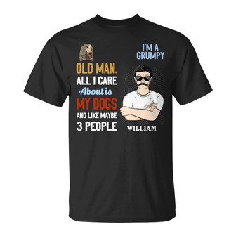 Grumpy Old Man Like Maybe 3 People Custom T-Shirt - Gift - Thegiftio UK