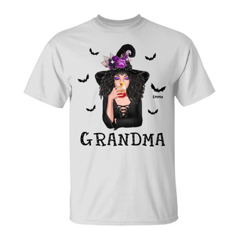 Halloween Witch Mom Grandma Custom T-Shirt - Gift for Mom - Thegiftio UK