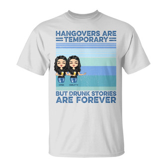 Hangovers Are Temporary Friends Custom Hoodie - BFF Gift - Thegiftio UK