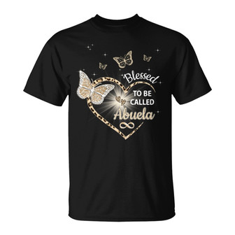 Heart Butterflies Grandma Leopard Custom T-Shirt - Gift - Thegiftio UK