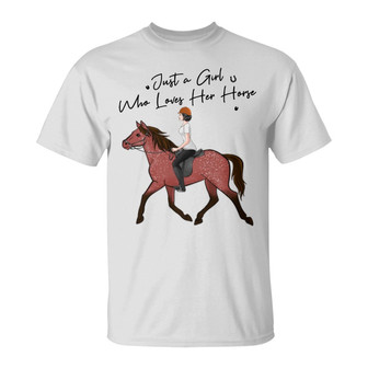 Horse Just A Girl Who Loves Horses Custom T-Shirt - Gift - Thegiftio UK