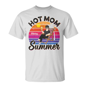 Hot Mom Summer Beach Personalized T-Shirt - Gift for Mom - Thegiftio UK