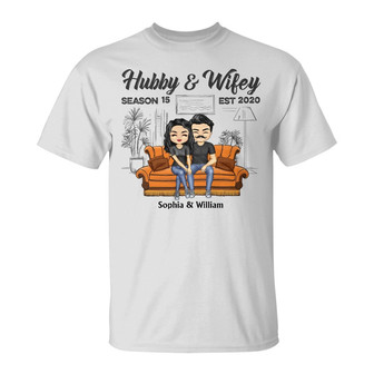 Hubby And Wifey Season Custom T-Shirt - Anniversary Gift - Thegiftio UK