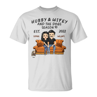 Hubby And Wifey Season Custom T-Shirt - Anniversary Gift - Thegiftio UK
