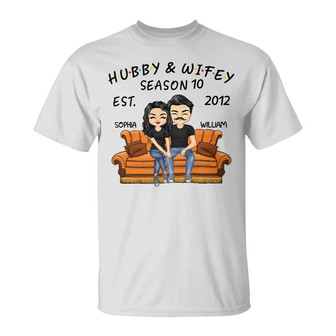 Hubby And Wifey Season Custom T-Shirt - Anniversary Gift - Thegiftio UK